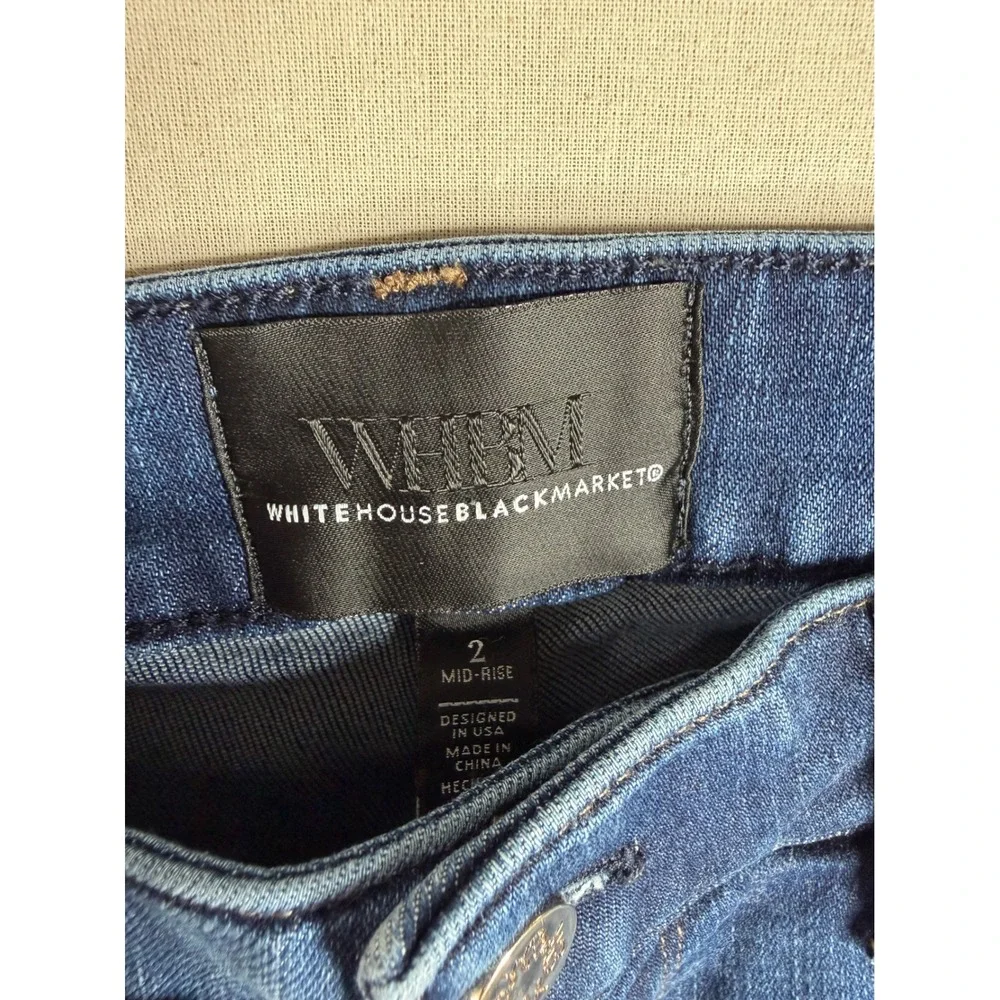 White House Black Market Women's Mid-Rise Slim Everyday Soft Denim Jeans size 2